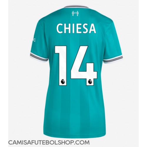 Camisa de time de futebol Liverpool Federico Chiesa #14 Replicas 3º Equipamento Feminina 2025-26 Manga Curta